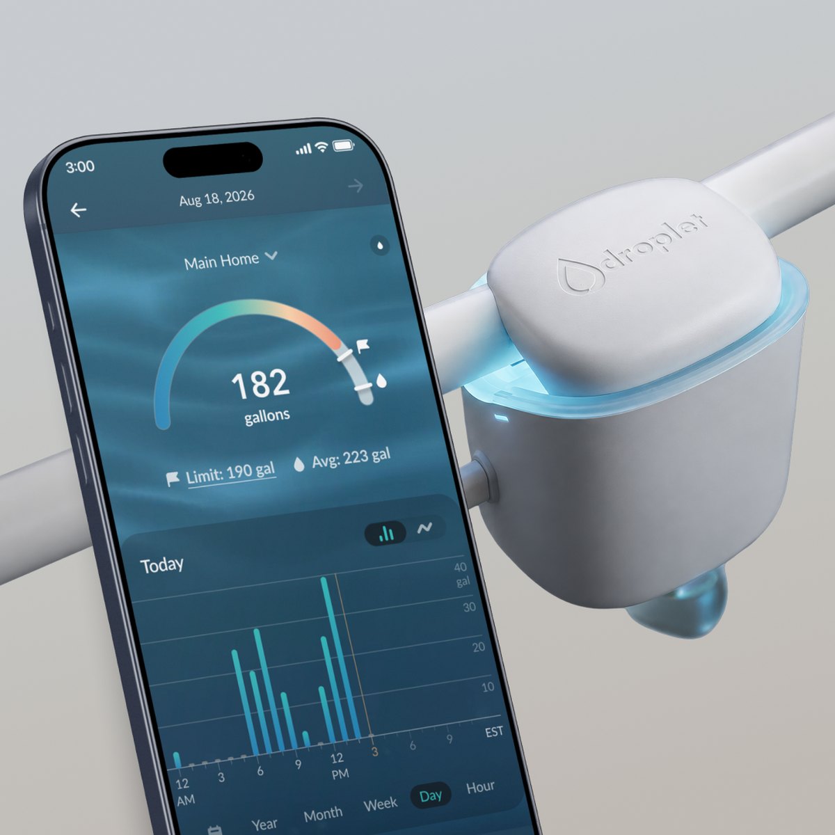 Droplet smart water monitor, image 2 of 10